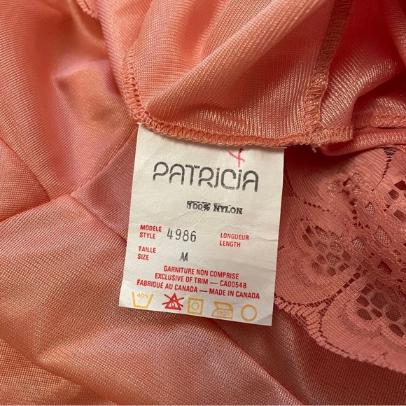 Vintage Patricia Lingerie Maxi Nightie-Lace Trim-Surplice Neckline - Size Medium - Picture 8 of 8